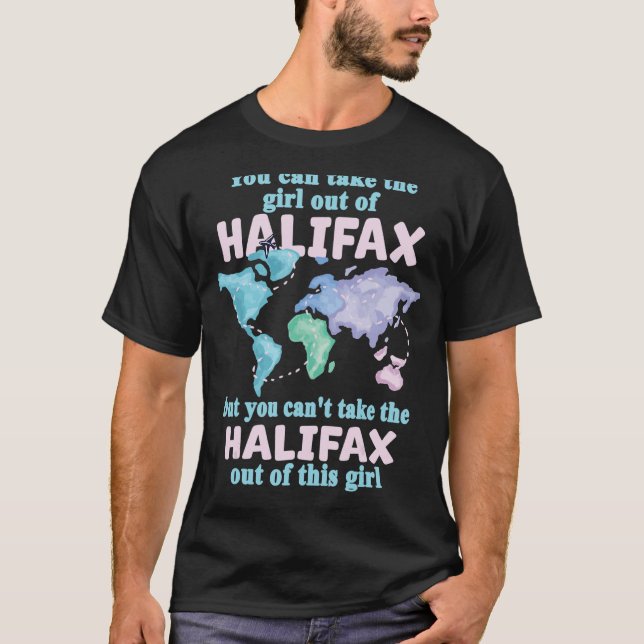 Camiseta Rapariga Orgulhosa Da Relocalização De Halifax Do  (Frente)