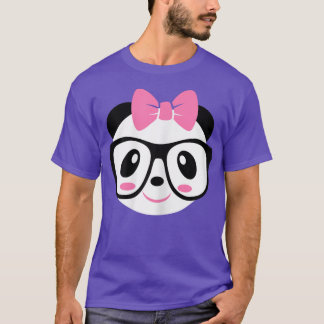 Camiseta Rapariga Panda, Panda, Bela Panda com Óculos