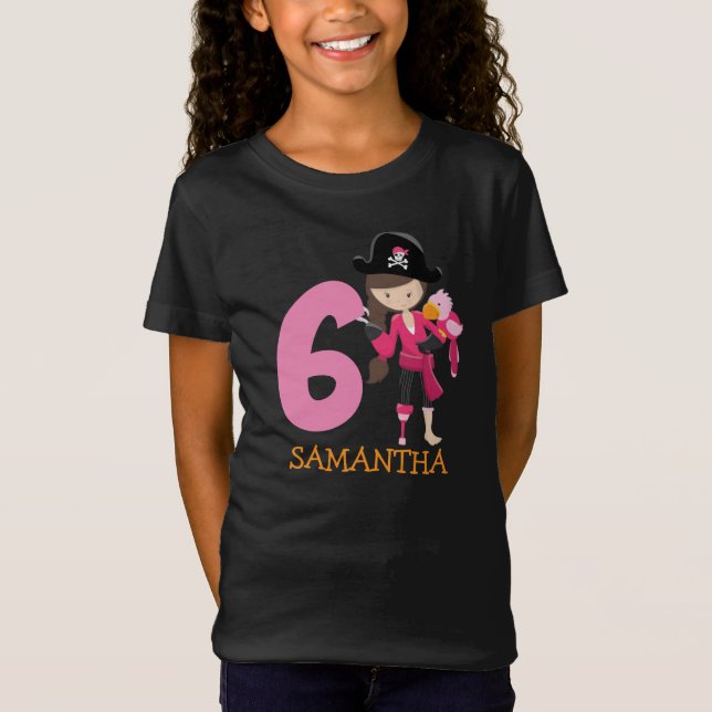 Camiseta Rapariga Papagaio-Festa de aniversário-6-Camisa (Frente)