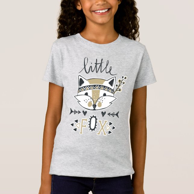 Camiseta Rapariga Pequena Raposa  (Frente)