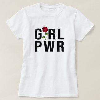 Camiseta Rapariga Poder Moderno Feminista Negrito GRL PWR