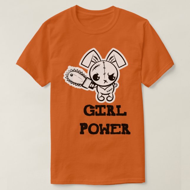 Camiseta Rapariga Power Bonito Toon Voo Bunny (Frente do Design)