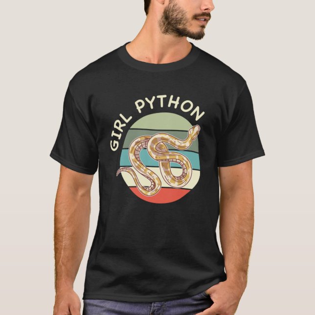 Camiseta Rapariga Python Vintage Ball Python Pet Cobra (Frente)