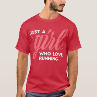 Camiseta Rapariga que ama correr correndo de maratona