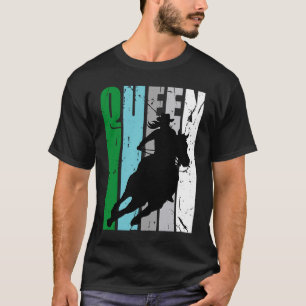 Camiseta Rapariga Rainha Rodeo Mulheres Barrel Racer Aniver