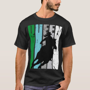 Camiseta Rapariga Rainha Rodeo Mulheres Barrel Racer Aniver