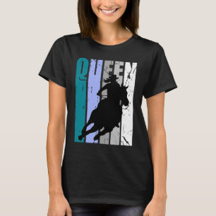 Camiseta Rapariga Rainha Rodeo Mulheres Barrel Racer Aniver