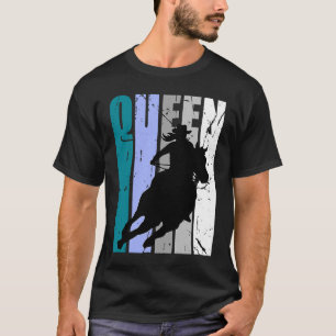 Camiseta Rapariga Rainha Rodeo Mulheres Barrel Racer Aniver