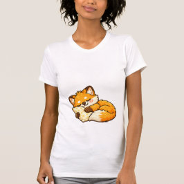 Camiseta Rapariga raposa dormindo fofa e aconchegante