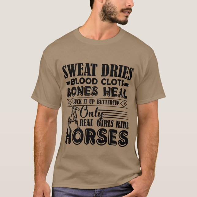 Camiseta Rapariga Real Ride Horses (Frente)