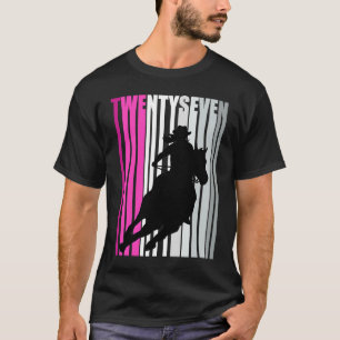 Camiseta Rapariga-retrô Aniversário 27º Rodeo Horse Queen B