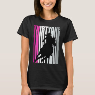 Camiseta Rapariga-retrô Aniversário 31º Rodeo Horse Queen B
