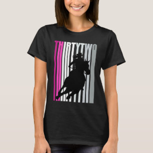 Camiseta Rapariga-retrô Aniversário 32º Rodeo Horse Queen B