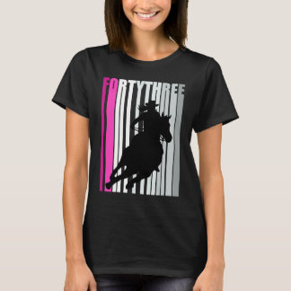Camiseta Rapariga-retrô Aniversário do 43º Rodeo Horse Quee