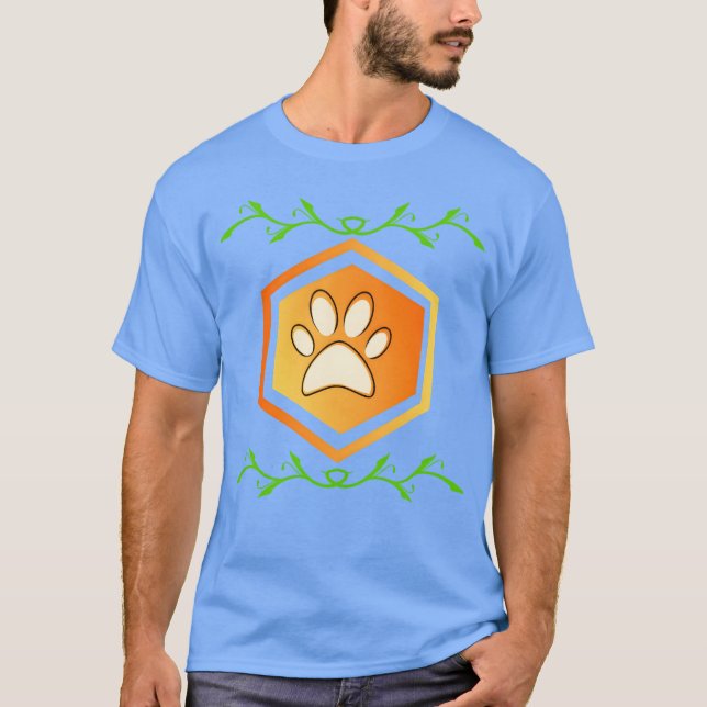 Camiseta Rapariga-retrô-mão-de-cão (Frente)