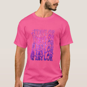Camiseta Rapariga Retro Taylor Nome Personalizado Aniversár