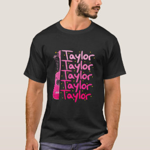 Camiseta Rapariga Retro TAYLOR Nome Personalizado Aniversár