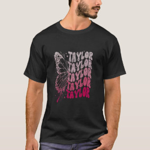 Camiseta Rapariga Retro Taylor Nome Personalizado Groovy 8