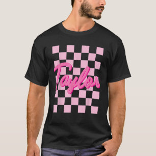 Camiseta Rapariga Retro TAYLOR Nome Personalizado Groovy B
