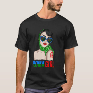 Camiseta Rapariga Romani - Bandeira Orgulhosa
