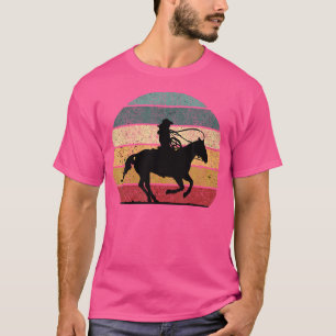 Camiseta Rapariga Roping Horse Riding Cowgirl Vintage Texas