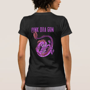 Camiseta Rapariga Rosa e Rosa Dra Gon - Dragão Estilo Quadr