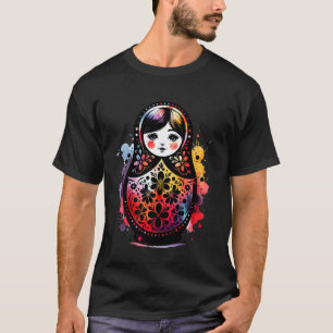 Camiseta Rapariga Russa Matreshka Rússia Matryoshka
