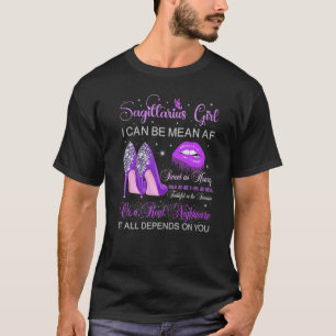 Camiseta Rapariga Sagittarial Noite Roxo Alto Heels Drippi
