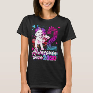 Camiseta Rapariga segundo aniversário Com Fusível Uni Com