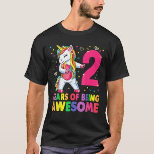 Camiseta Rapariga segundo aniversário Com Fusível Uni Com