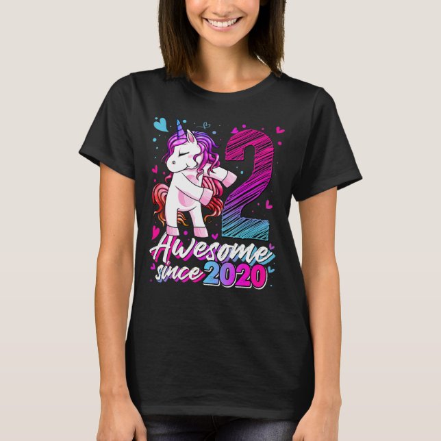 Camiseta Rapariga segundo aniversário Com Fusível Uni Com 2 (Frente)