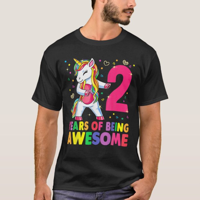 Camiseta Rapariga segundo aniversário Com Fusível Uni Com 2 (Frente)