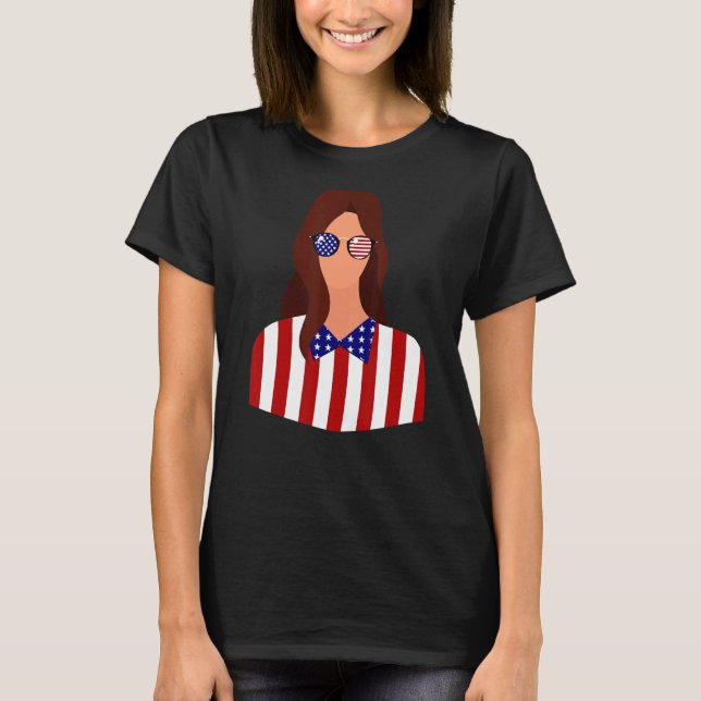Camiseta Rapariga Sunvidros Patriotismo Us 4 De Julho Ameri (Frente)