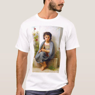 Camiseta Rapariga tricotando, Bouguereau