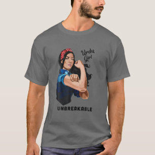 Camiseta Rapariga Urdu Rosie Riveter Inseparável Retrora Or
