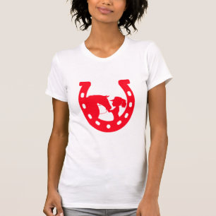 Camiseta Rapariga Vermelha e Cavalo