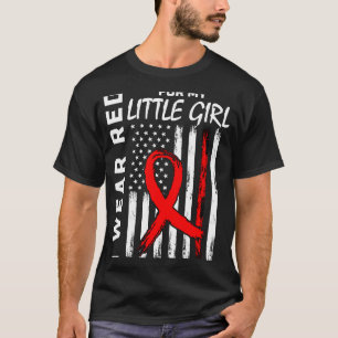 Camiseta Rapariga Vermelha Filha Filha Doença Cardíaca em G