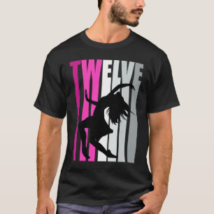 Camiseta Raparigas 12 Dança Aniversário Dançarino Rosa Expr