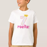 Camiseta Raparigas 7 Birthday<br><div class="desc">Este lindo aniversário de sete meninas faz uma ideia de presente de excelente para uma festa de aniversário de meninas ou um convite de sétimo aniversário para meninas ou um favor de festa.</div>