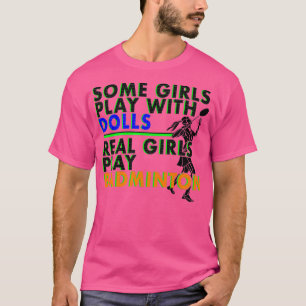 Camiseta Raparigas Adoram Badminton Fan T T T