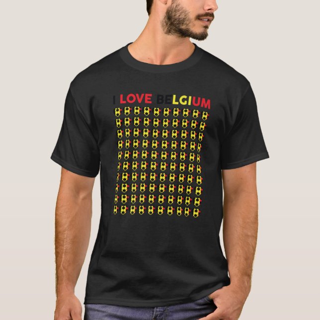 Camiseta Raparigas Adoram Bélgica Futebol Balls Crianças To (Frente)