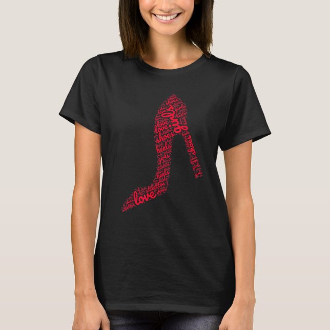 Camiseta Raparigas Adoram Calçados Mulheres Stiletto High H (Frente)