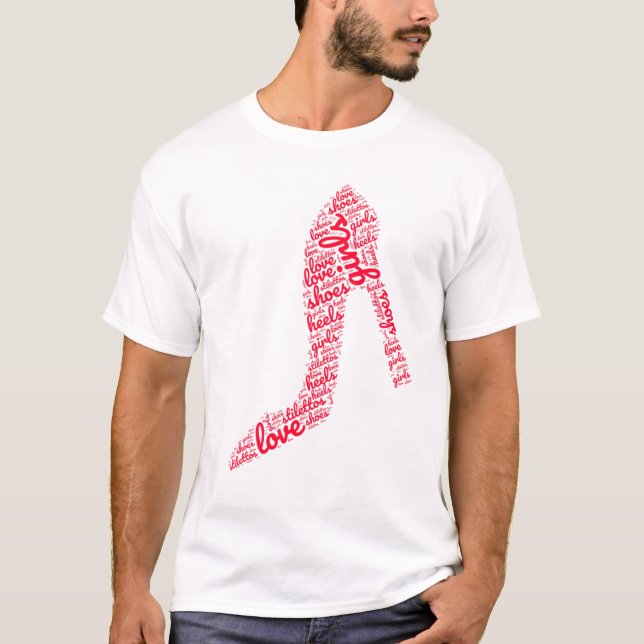 Camiseta Raparigas Adoram Calçados Mulheres Stiletto High H (Frente)