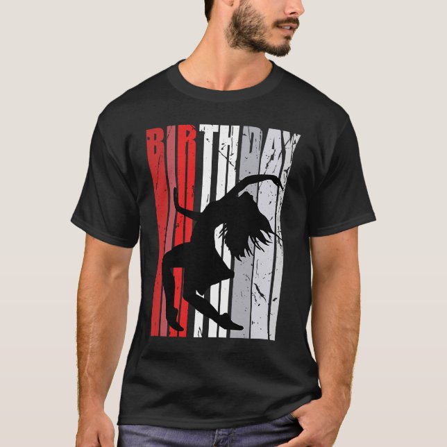 Camiseta Raparigas Aniversário Dançarino Vermelho Dançarino (Frente)