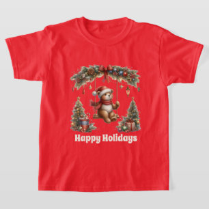 Camiseta Raparigas bonitas Urso do País adiciona texto Nata