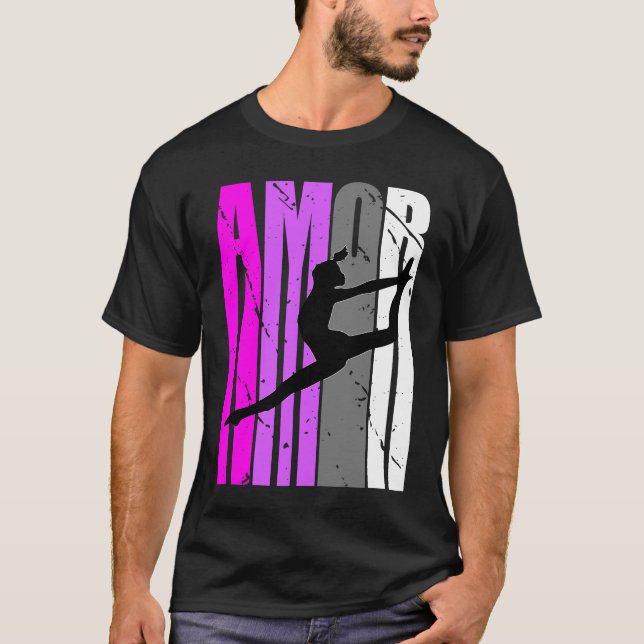 Camiseta Raparigas Bonito roxas cor-de-rosa dançam Aniversá (Frente)