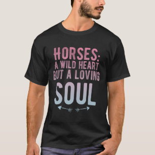 Camiseta Raparigas Cavalas Andando Mulheres Equestres Horse