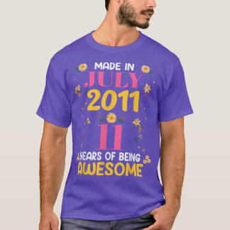 Camiseta Raparigas com 11 anos ganharam presentes em julho