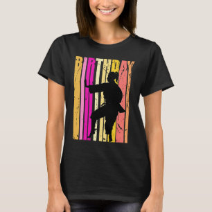 Camiseta Raparigas cor-de-rosa amarelas Karate Aniversário 