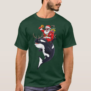 Camiseta Raparigas Cute Orca Matadoras do Papai Noel Mulher